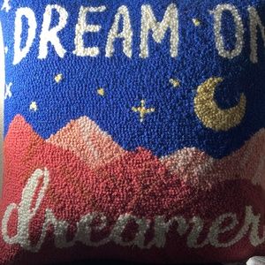 Dream on dreamer Peking handicraft latch hook pillow